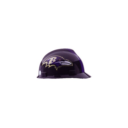 Msa Safety HARDHAT CAP, V-GARD, 1-TOUCH, NFL BALTIMORE RAVENS,  818386